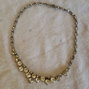 BOGOFF Faux Diamond Choker Silvertone